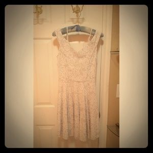 Cream off-shoulder dress